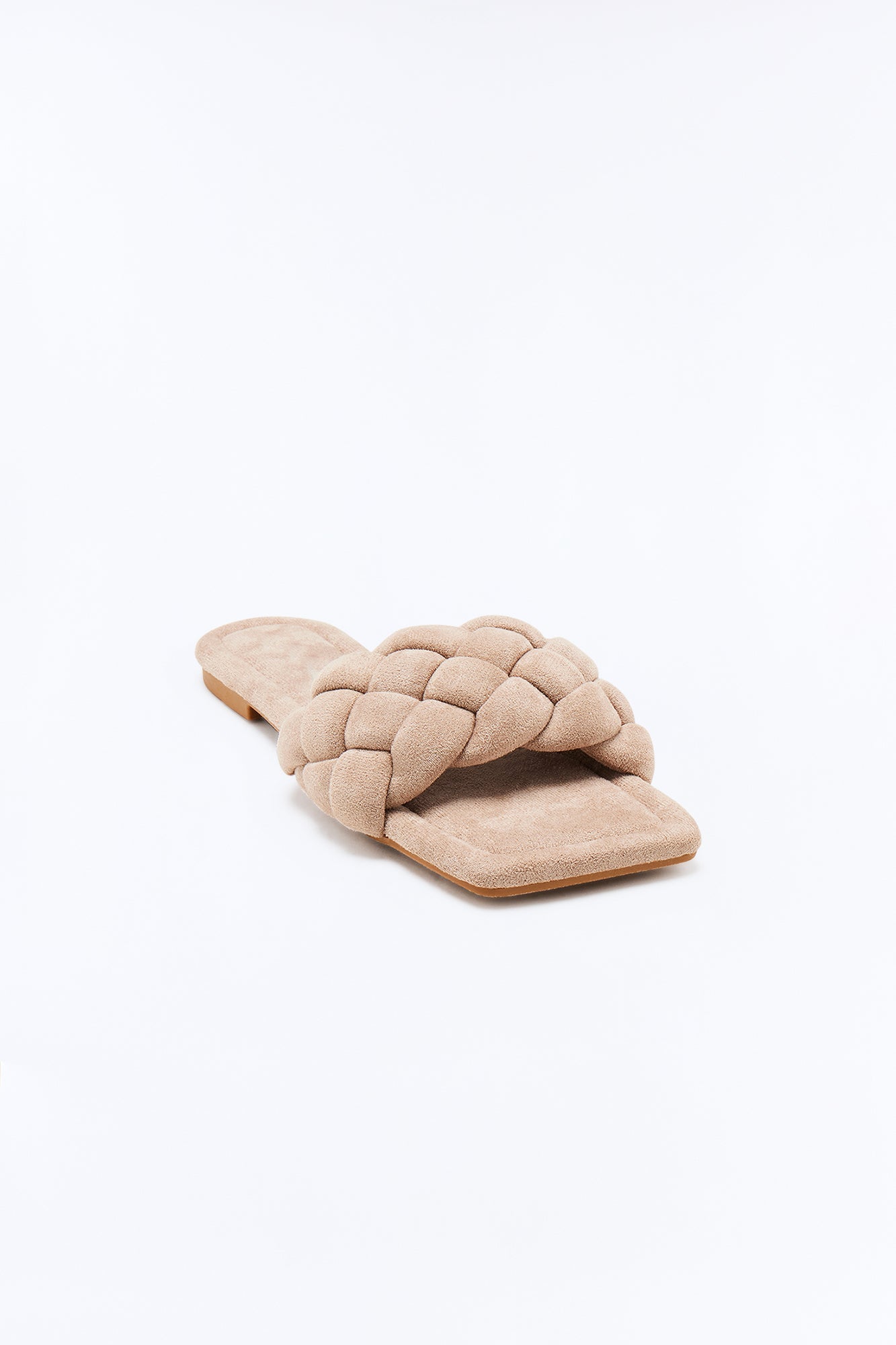 Bri Braided Slip On Sandals - Taupe