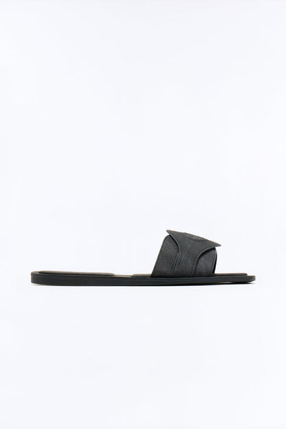 Trissie Denim Slip On Sandals - Black
