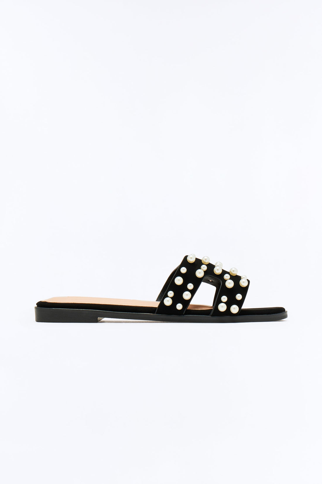 Main Pearl Slip On Sandals - Black