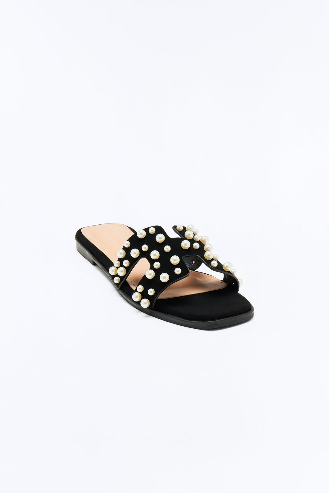 Main Pearl Slip On Sandals - Black