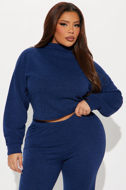 Simple Day Pant Set - Navy
