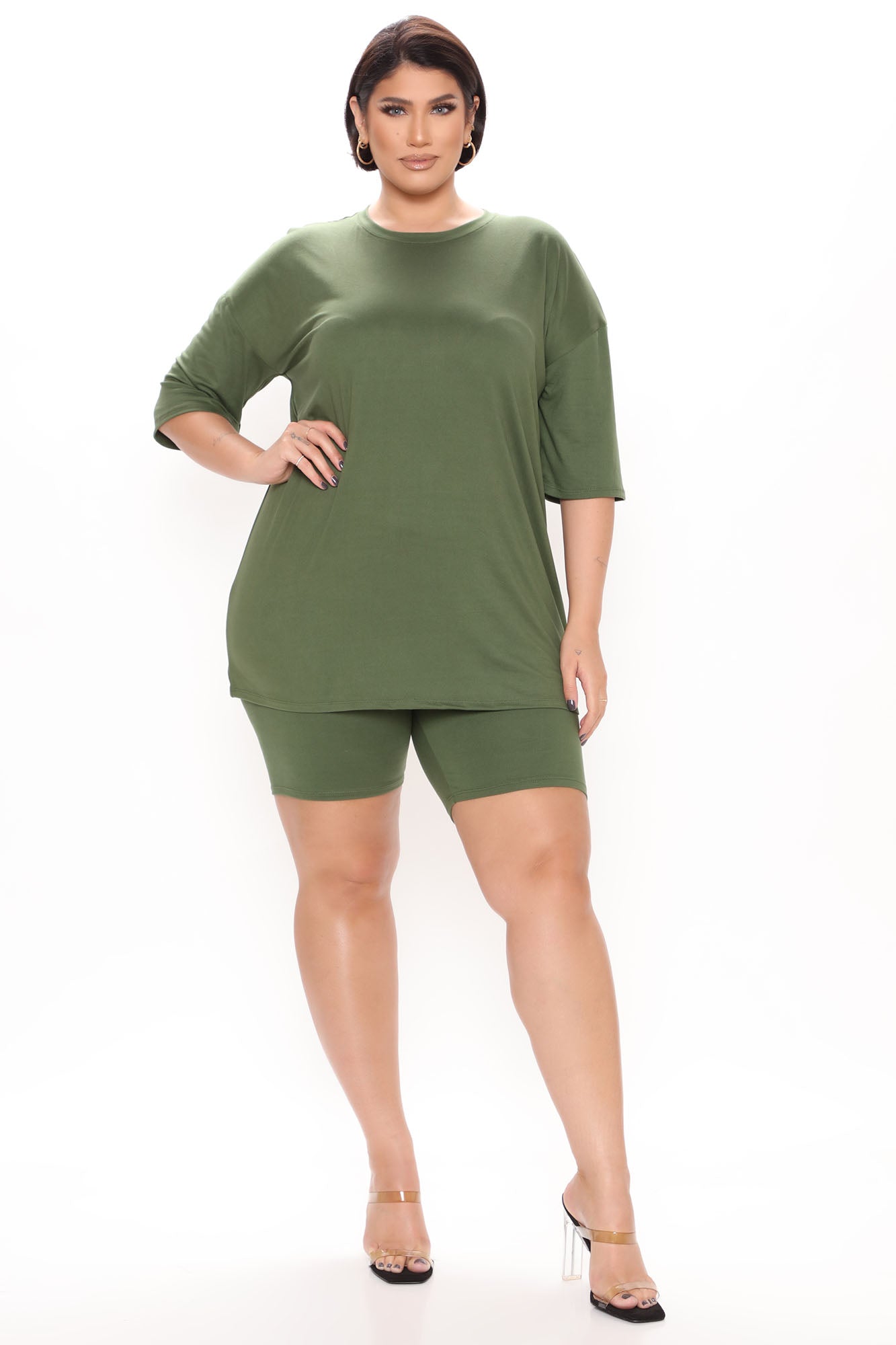 Weekend Vibes Short Set - Olive