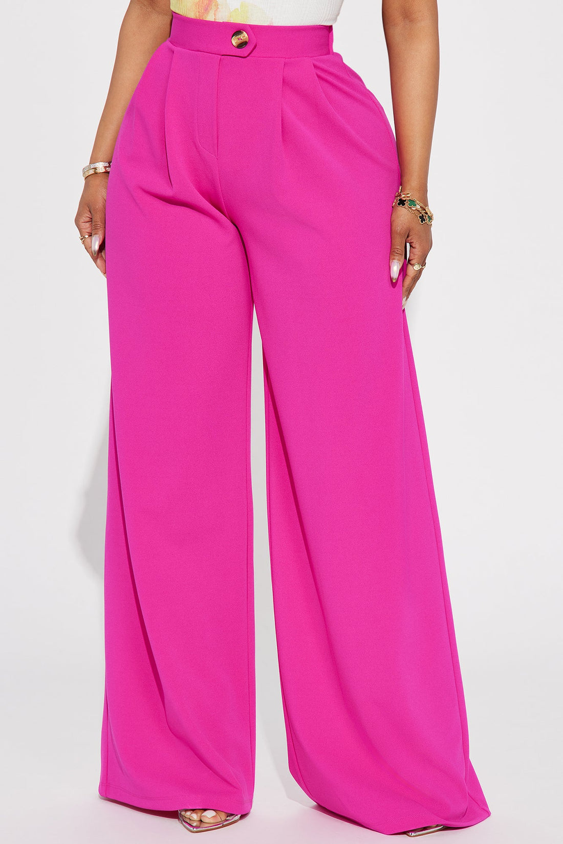 What Matters Most Wide Leg Trouser - Fuchsia