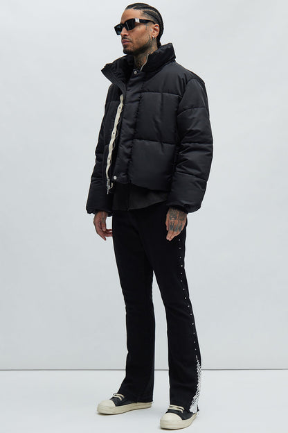 Norton Cropped Puffer - Black