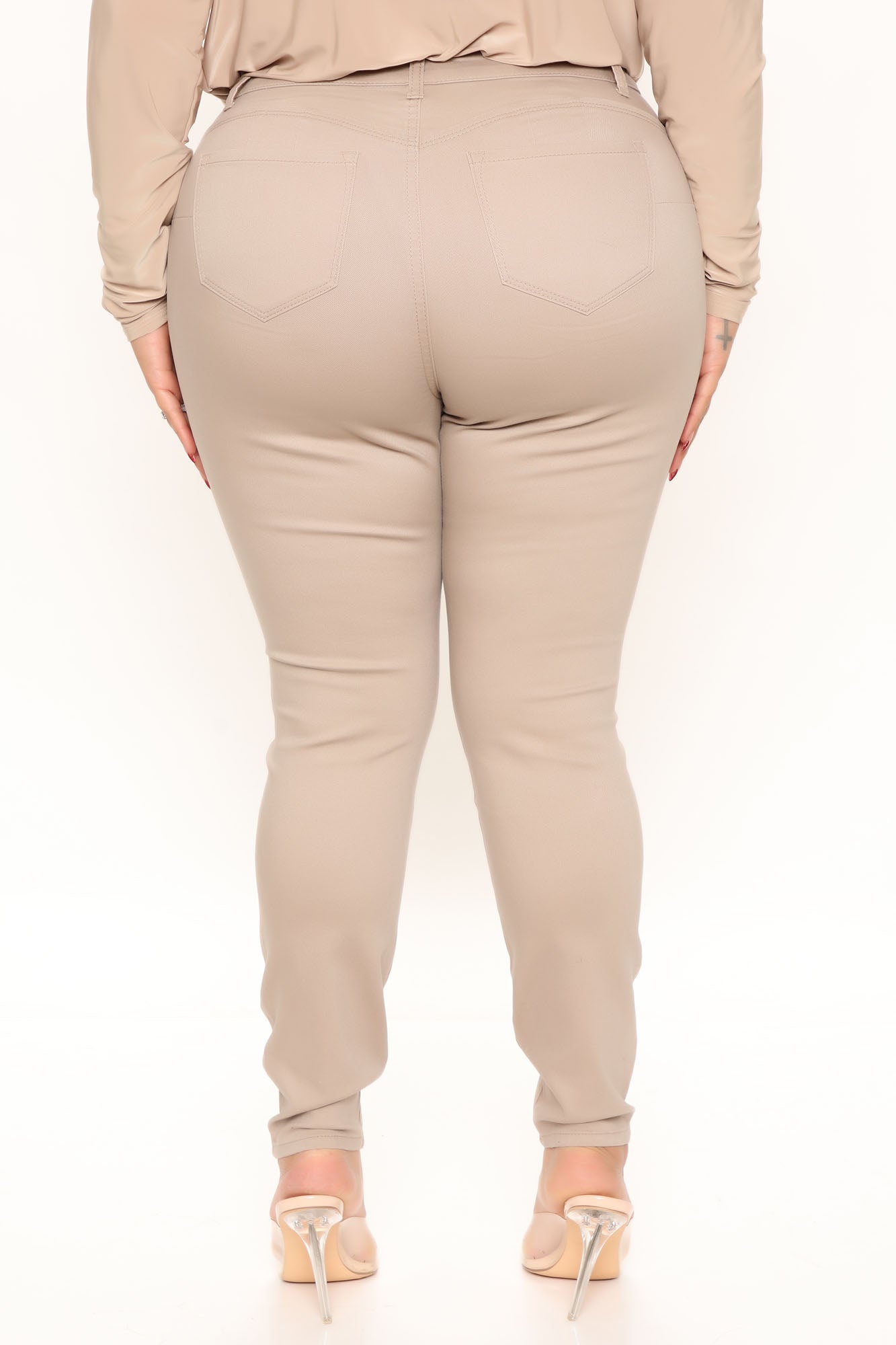 Casual Day Skinny Pants - Khaki