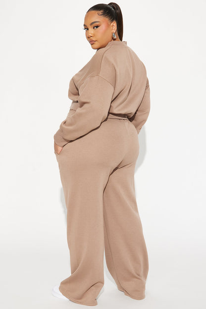 New York Fleece Pant Set - Mocha