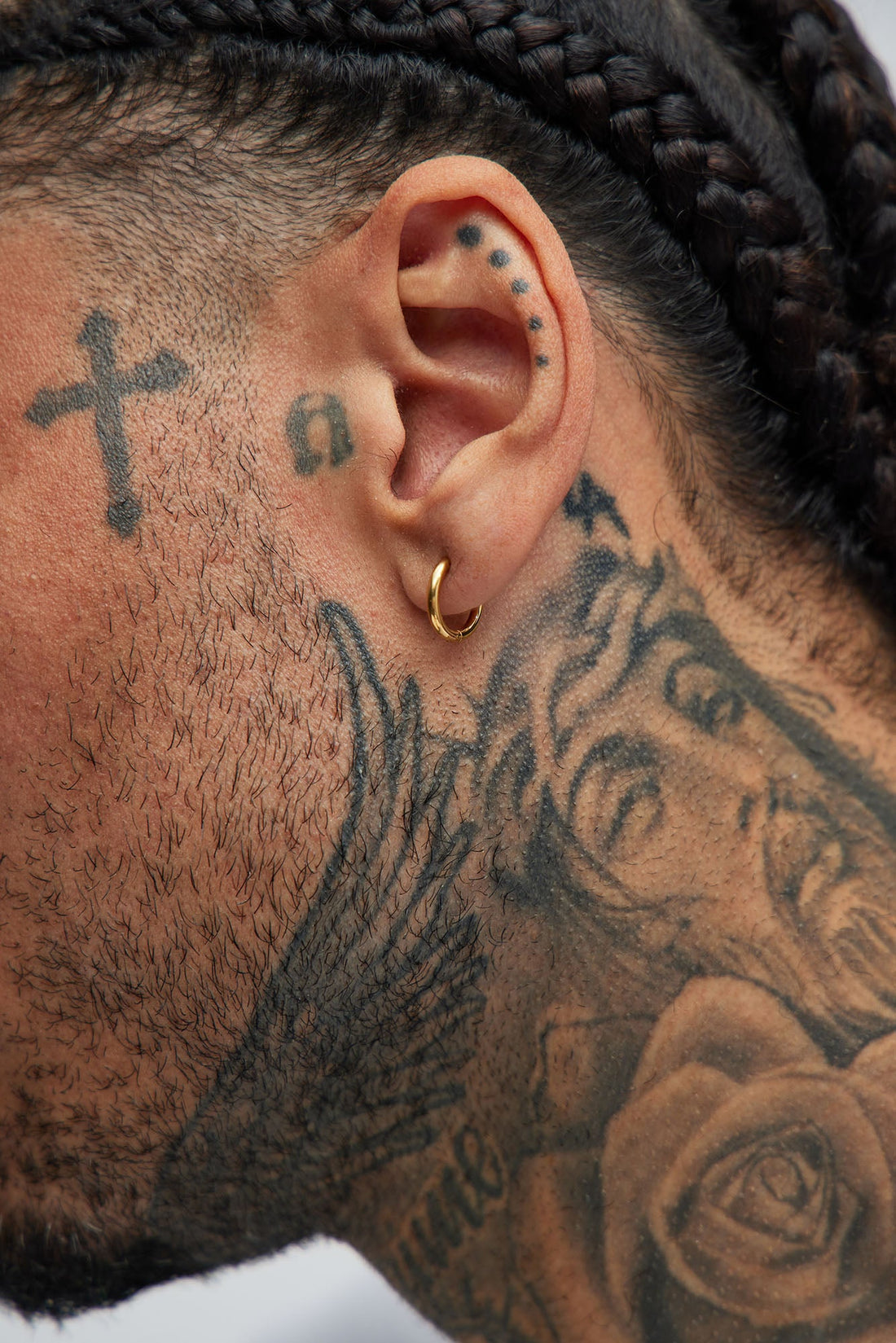 Thin Hoop Stainless Steel Earring Set - Gold