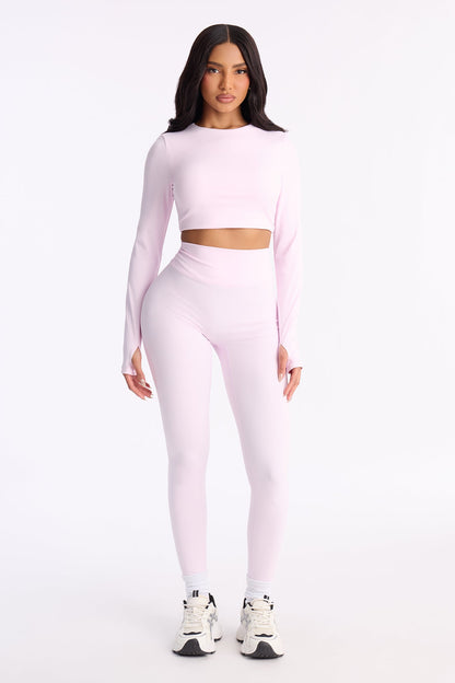 Sasha Open Back Ruched Legging Set - Pink
