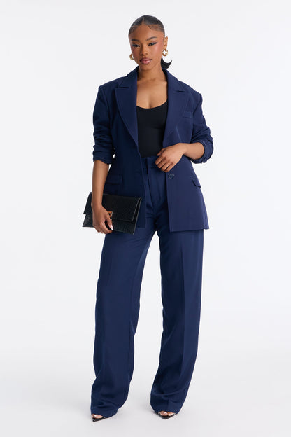 Kendall Hourglass Fitted Blazer - Navy