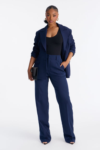 Tall Kendall High Rise Trouser Pant - Navy