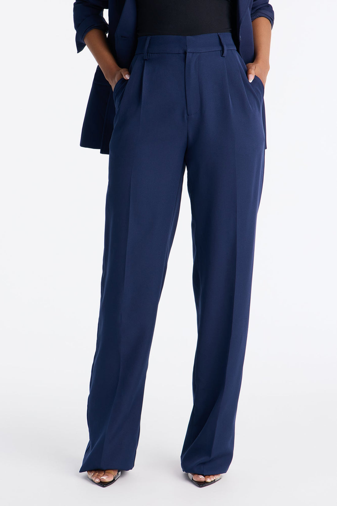 Tall Kendall High Rise Trouser Pant - Navy