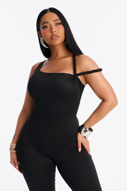 Rhia Twist One Shoulder Jumpsuit - Black