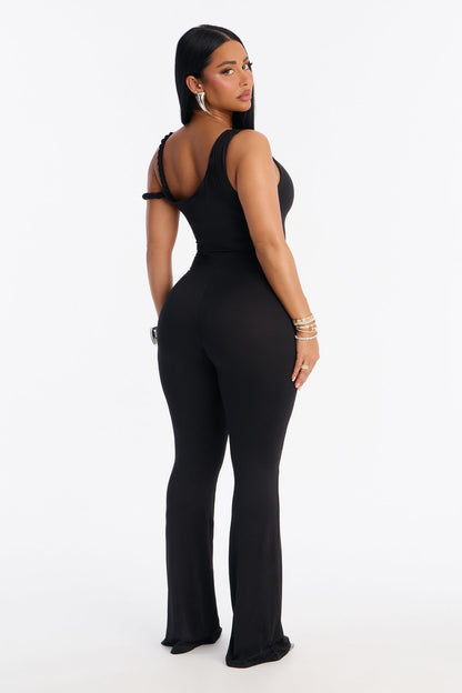 Rhia Twist One Shoulder Jumpsuit - Black