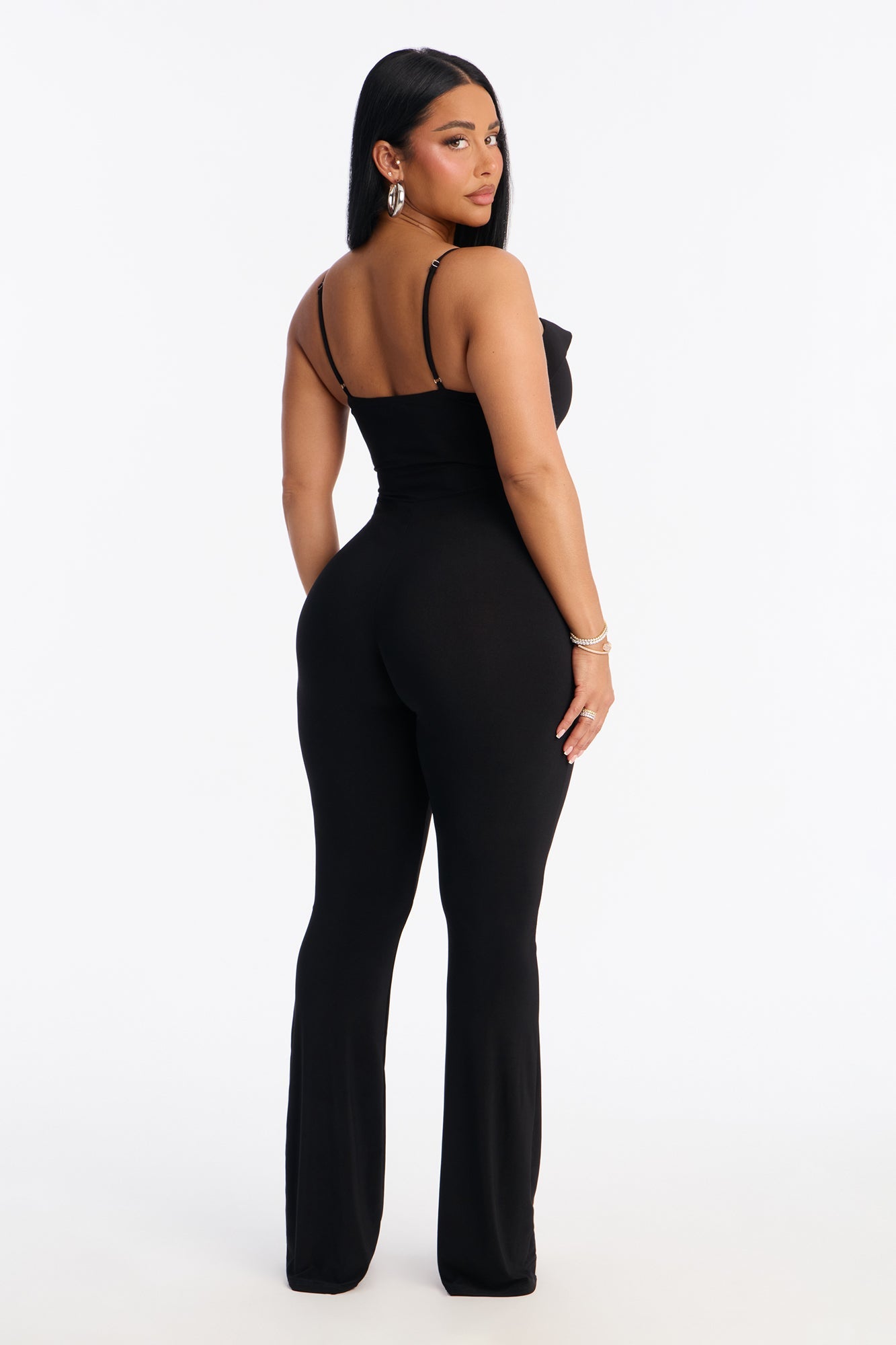 Arabella Deep Plunge Jumpsuit - Black