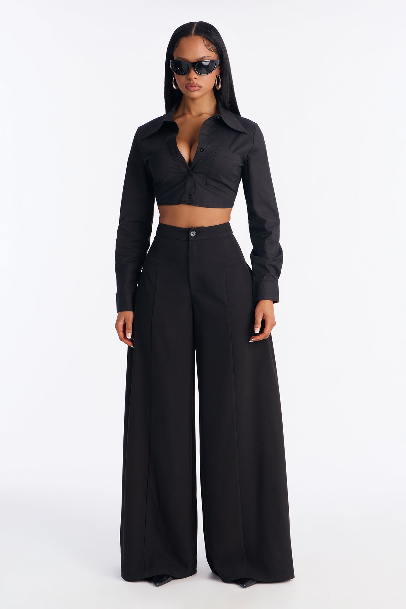 Carmina Wide Leg Pant 33″ - Black