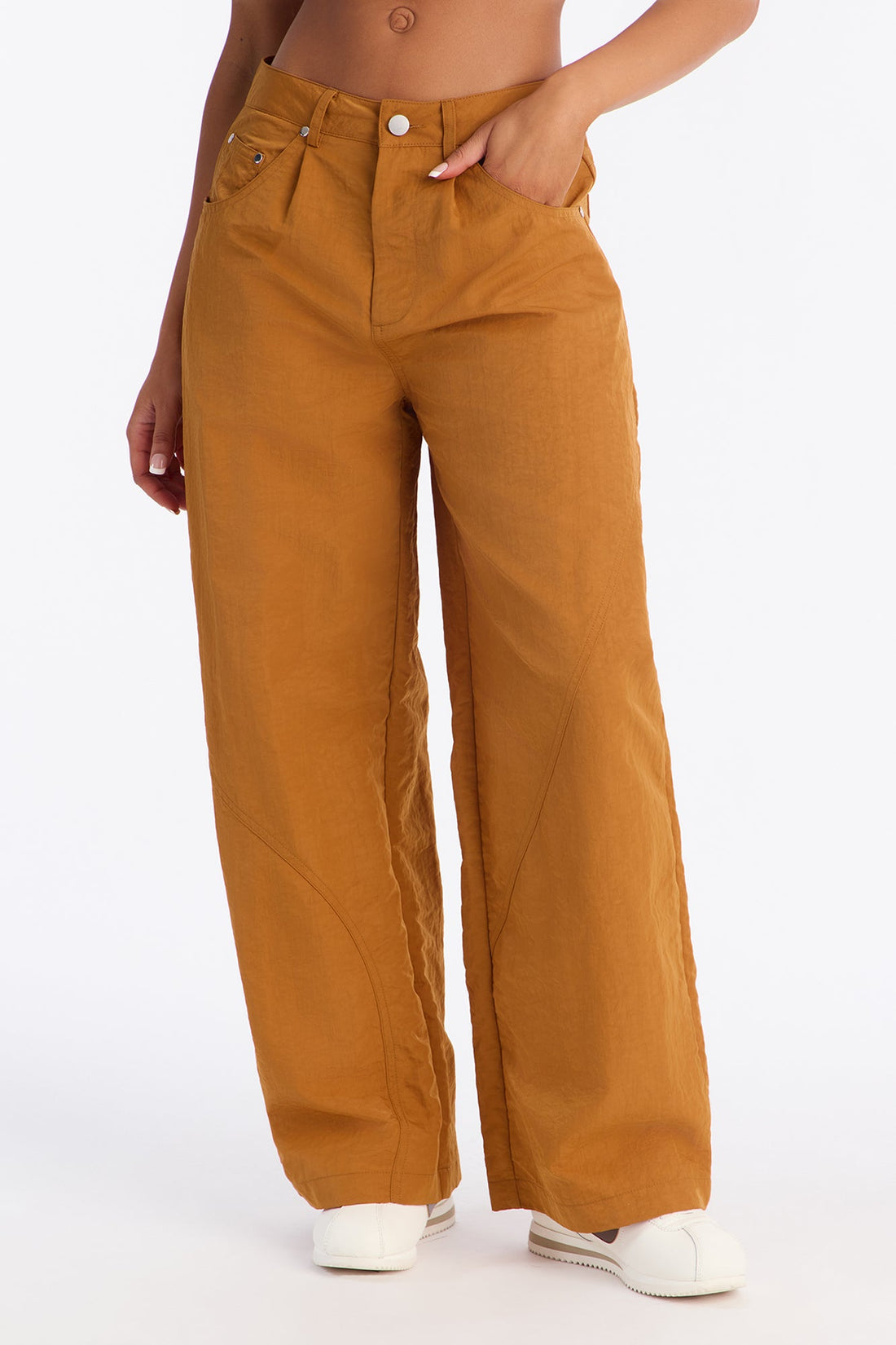 City Girl Flex Windbreaker Barrel Pant - Tan
