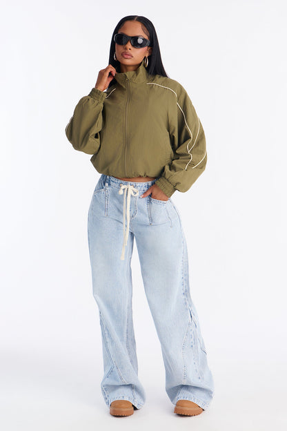 Keep Your Cool Windbreaker - Olive