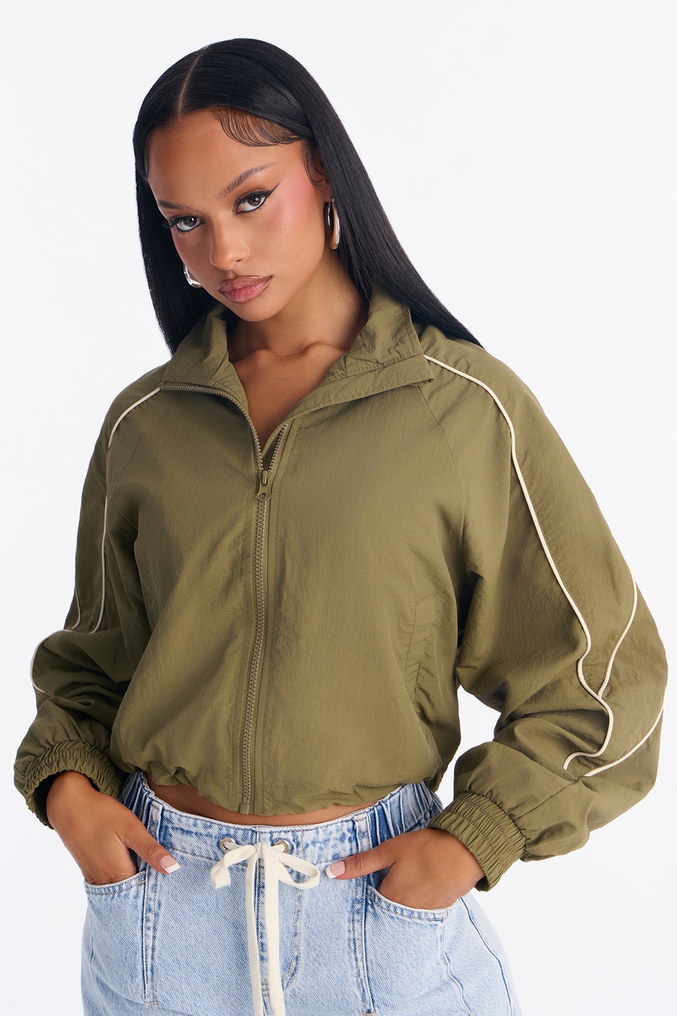 Keep Your Cool Windbreaker - Olive