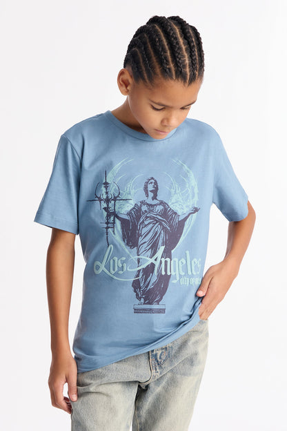 Mini In The City Of Angels Short Sleeve Tee - Blue