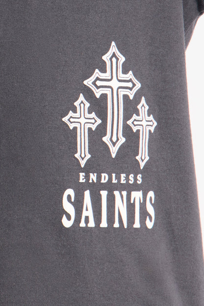 Mini Endless Saints Short Sleeve Front/Back Tee - Black