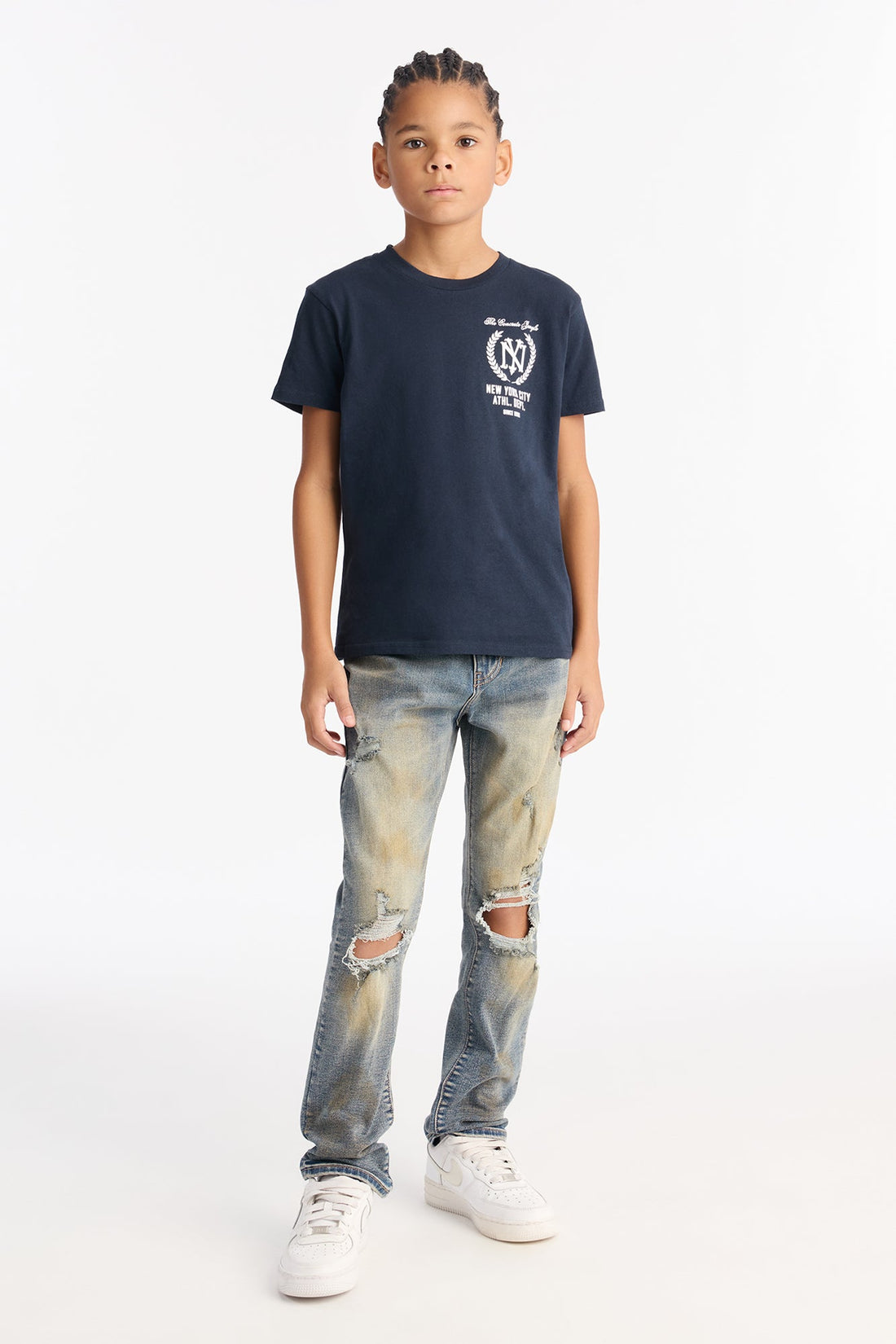 Mini NYC Athletic Dept. Short Sleeve Tee - Navy