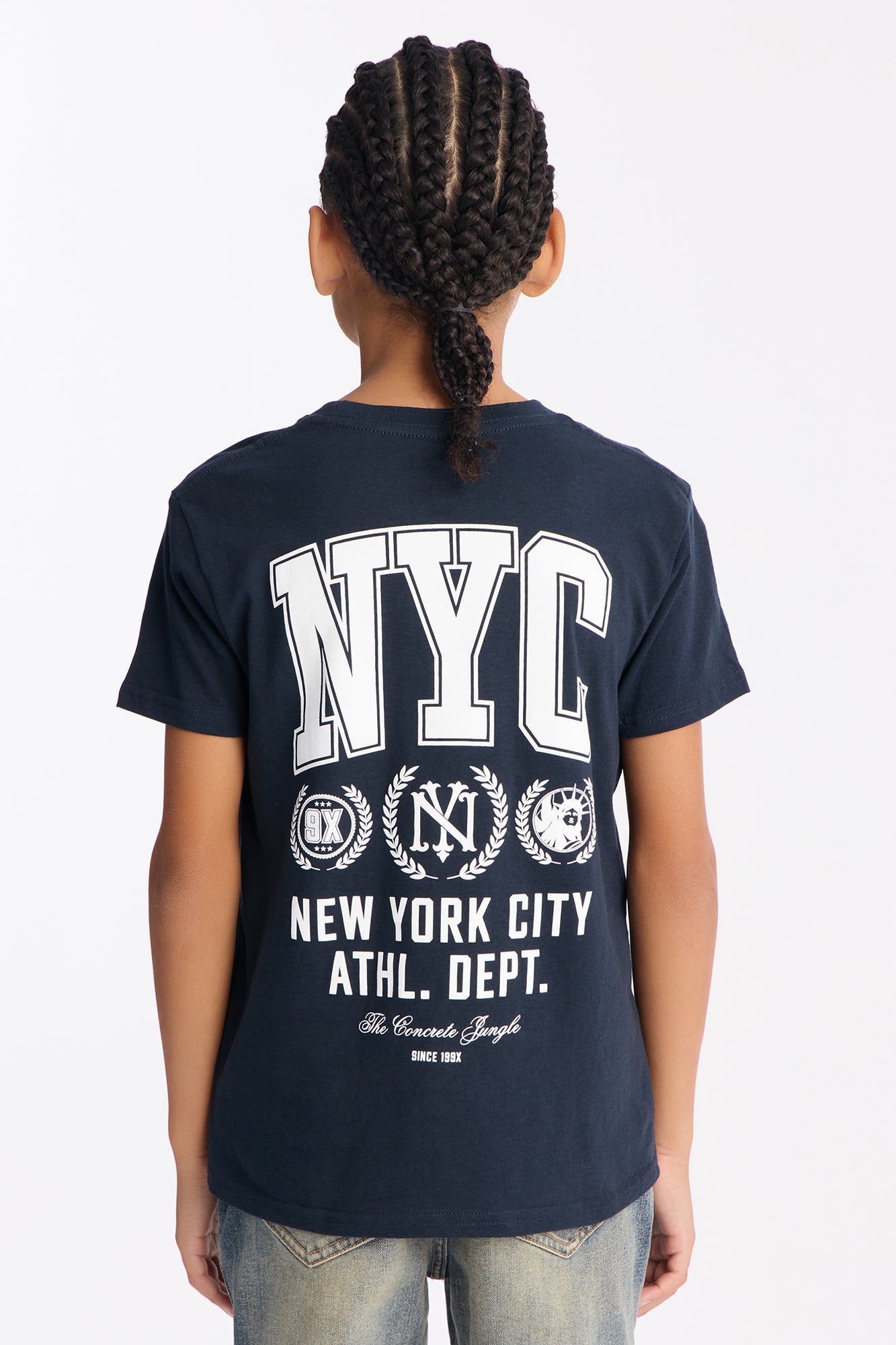 Mini NYC Athletic Dept. Short Sleeve Tee - Navy