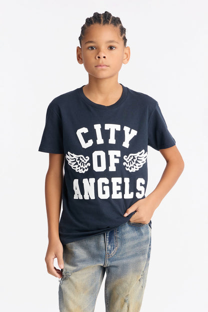 Mini City Of Angels Short Sleeve Tee - Navy