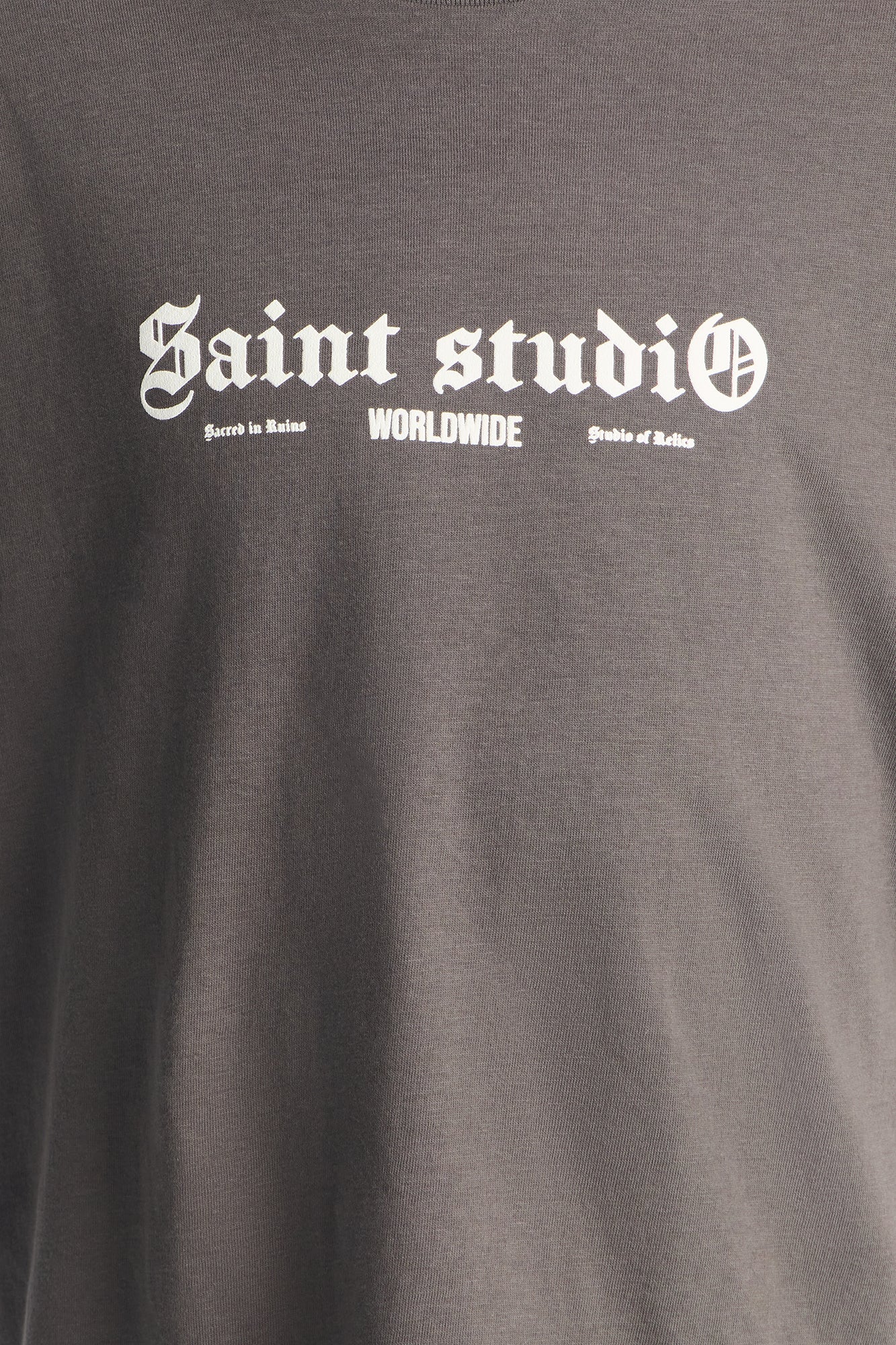 Mini Saint Studio Short Sleeve Front/Back Tee - Grey
