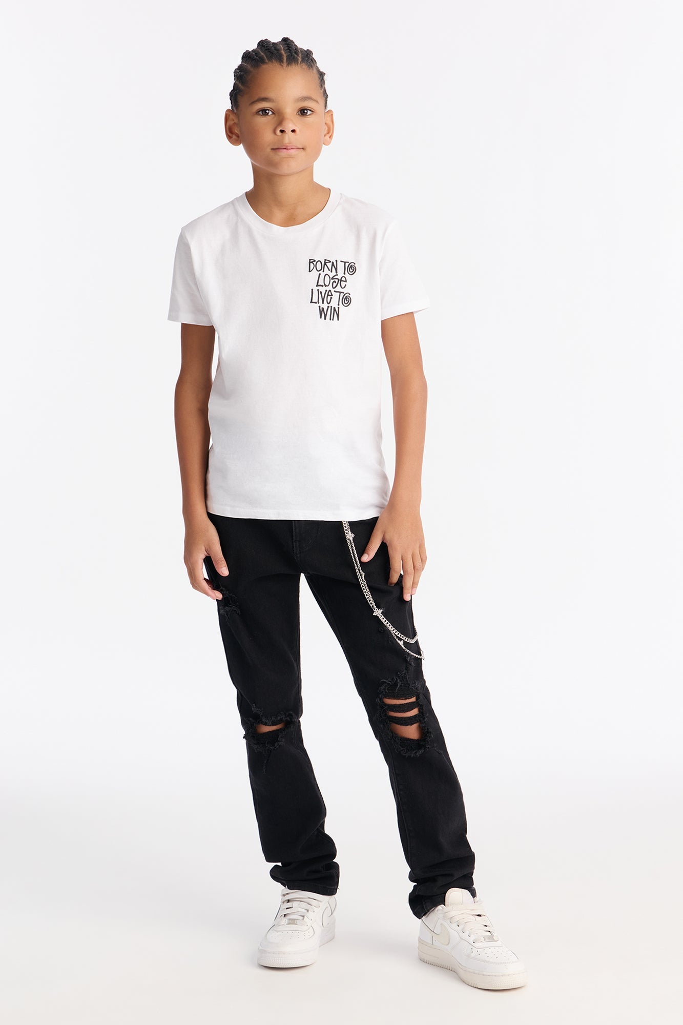 Mini Live To Win Short Sleeve Tee - White