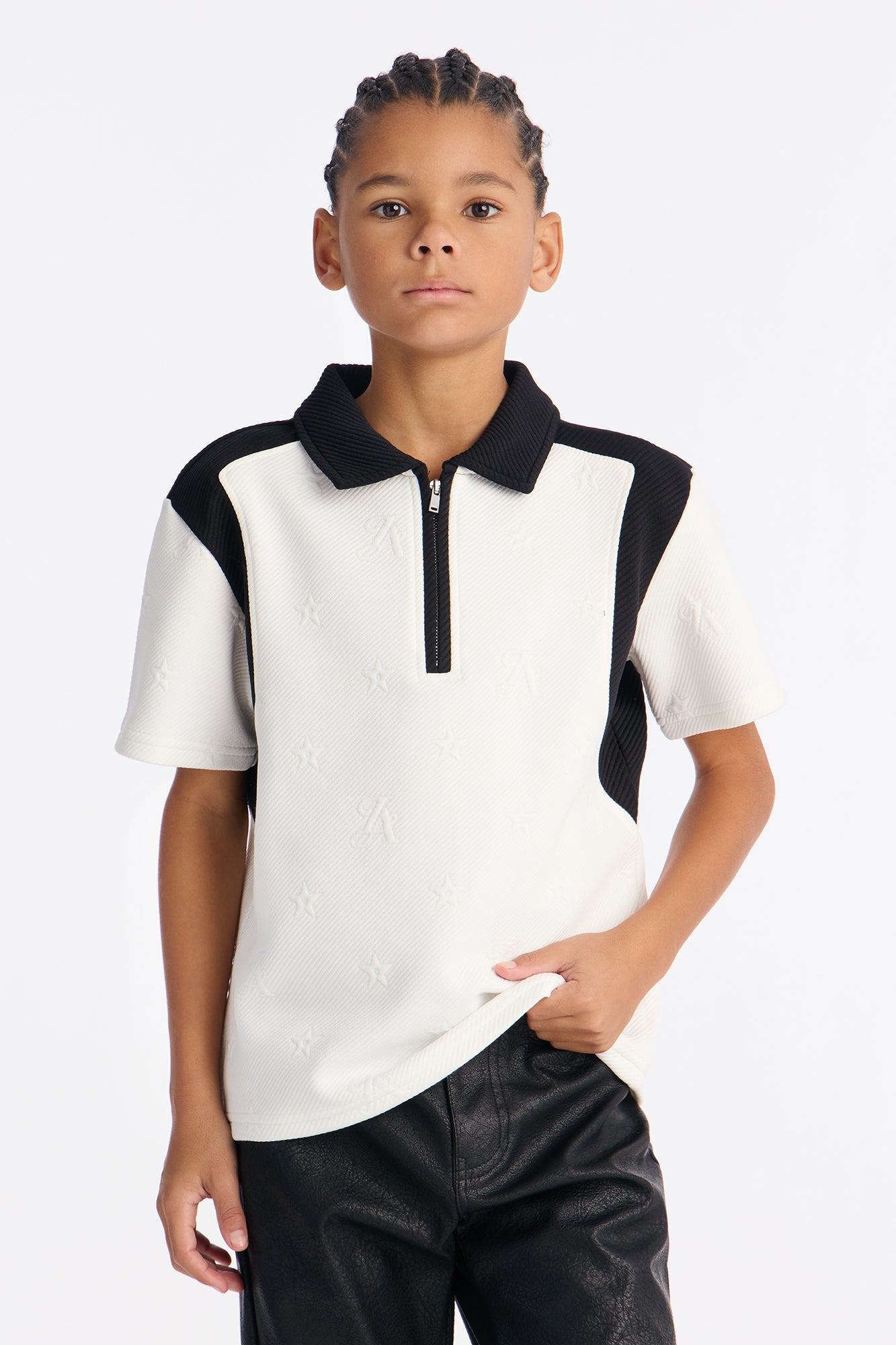 Mini Millionaire Mindset Polo - Cream/combo