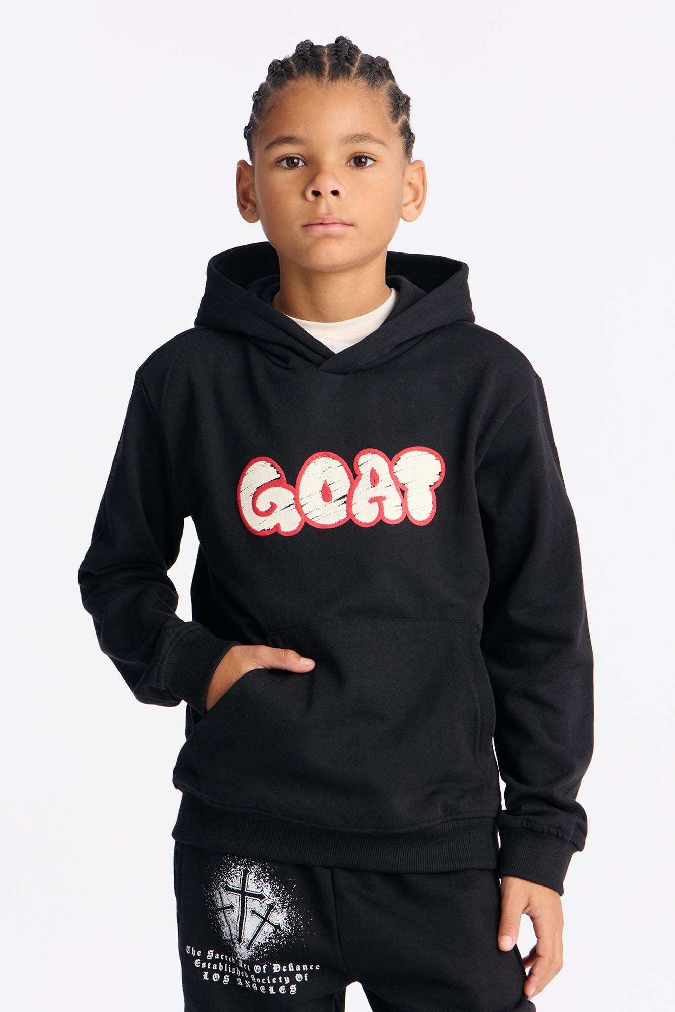 Mini GOAT Pullover Hoodie - Black