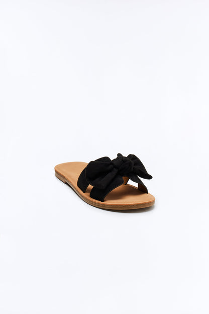 Rachel Bow Sandals - Black