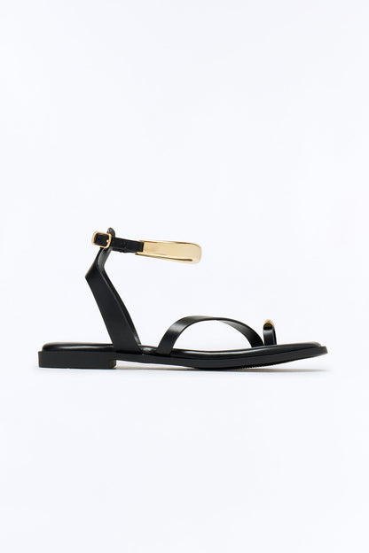 Lerato Toe Ring Sandals - Black