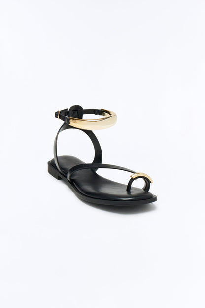 Lerato Toe Ring Sandals - Black