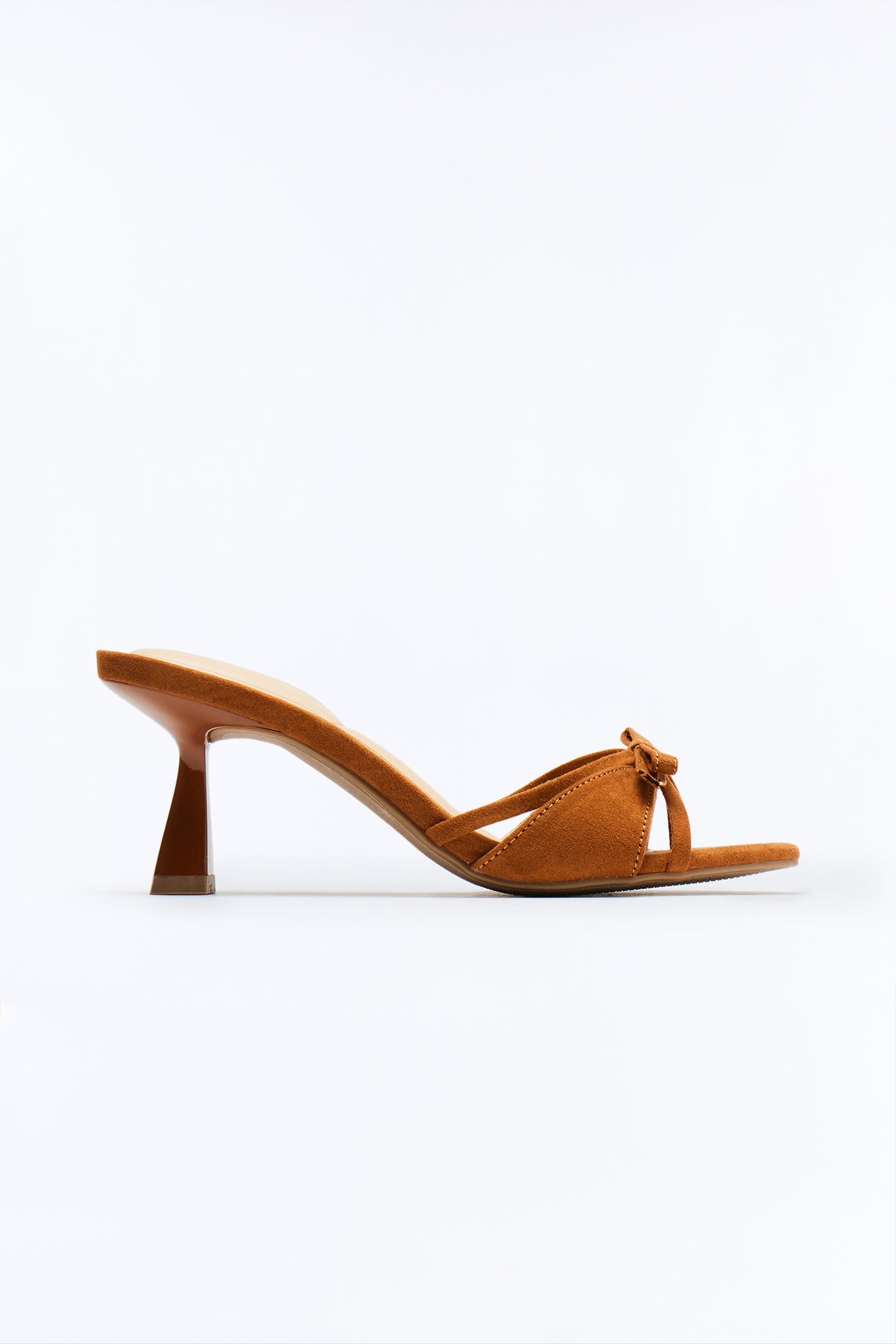 Kinny Bow Mules - Chestnut