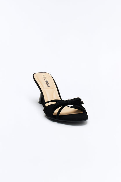 Kinny Bow Mules - Black
