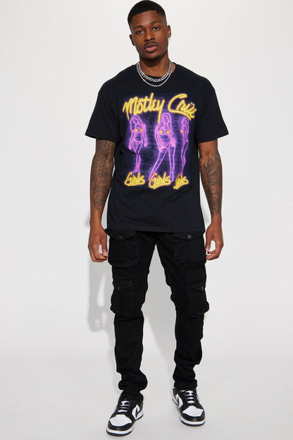 Dirty Ways Stacked Cargo Skinny Jeans - Black