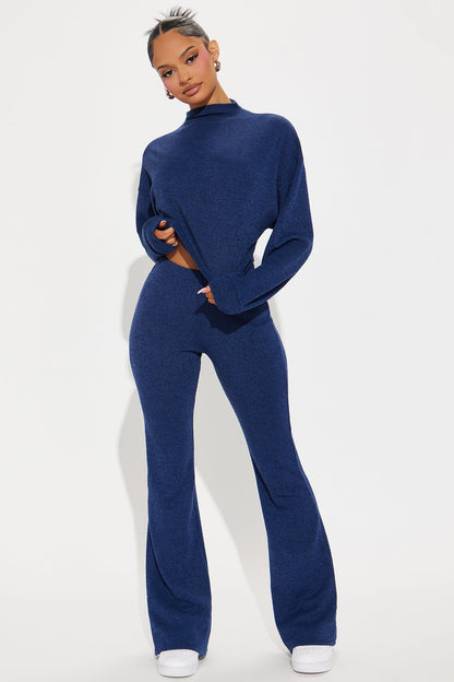 Simple Day Pant Set - Navy