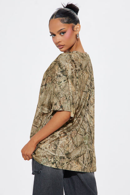 Set Free Camo Oversized Tee - Camouflage