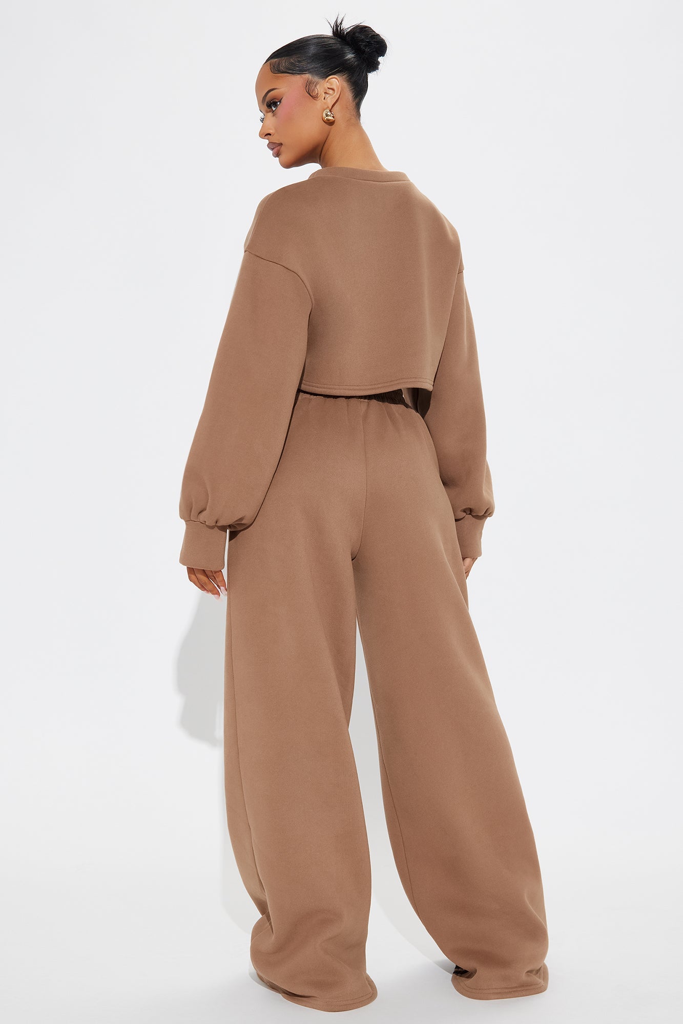 Willow Fleece Pant Set - Brown