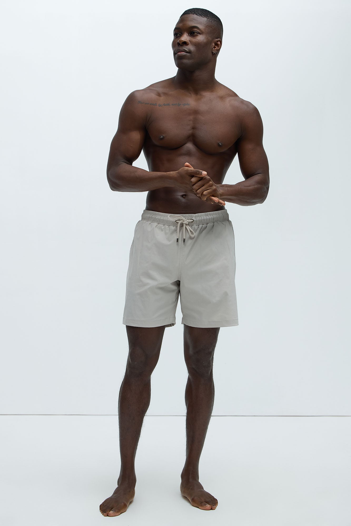 Montez Stretch Swim Trunk 7″ - Stone