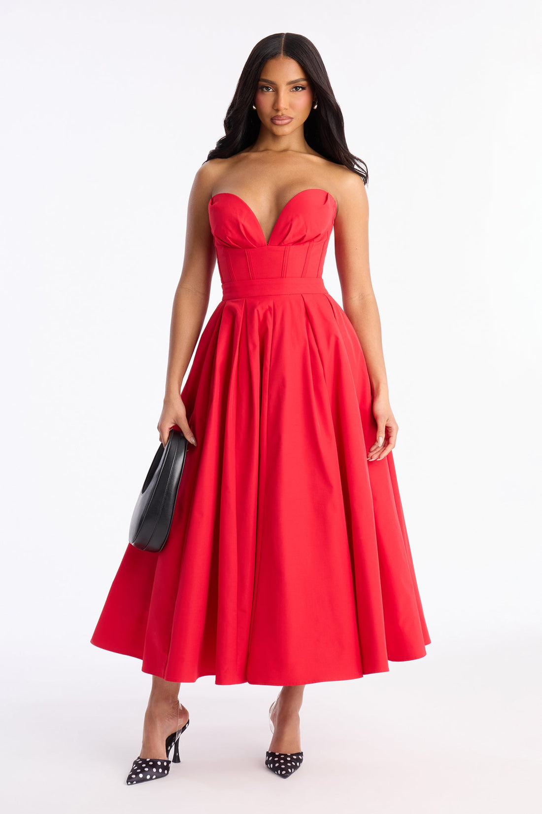 Romance Hour Corset Skirt Set - Red