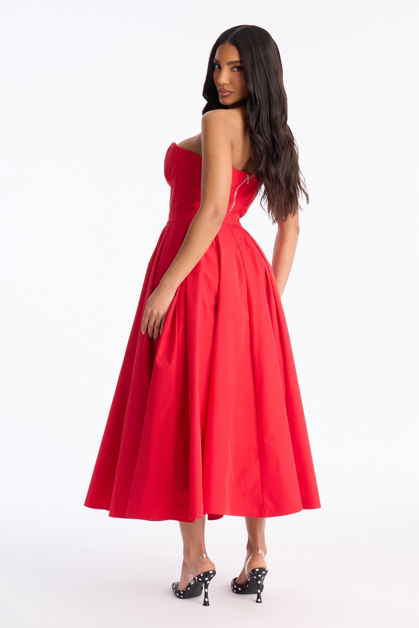 Romance Hour Corset Skirt Set - Red