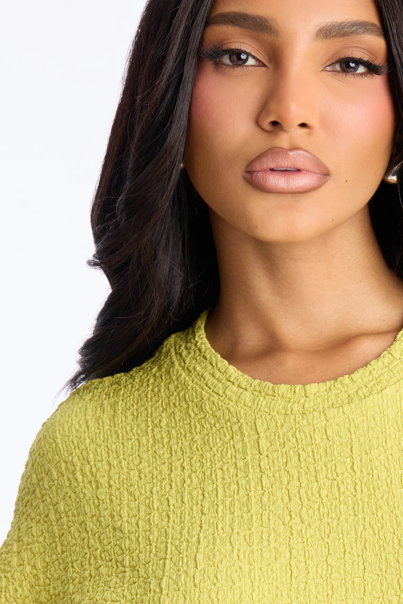 Clementine Textured Pant Set - Chartreuse