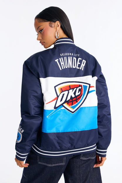 NBA OKC Thunder Twill Jacket - Navy