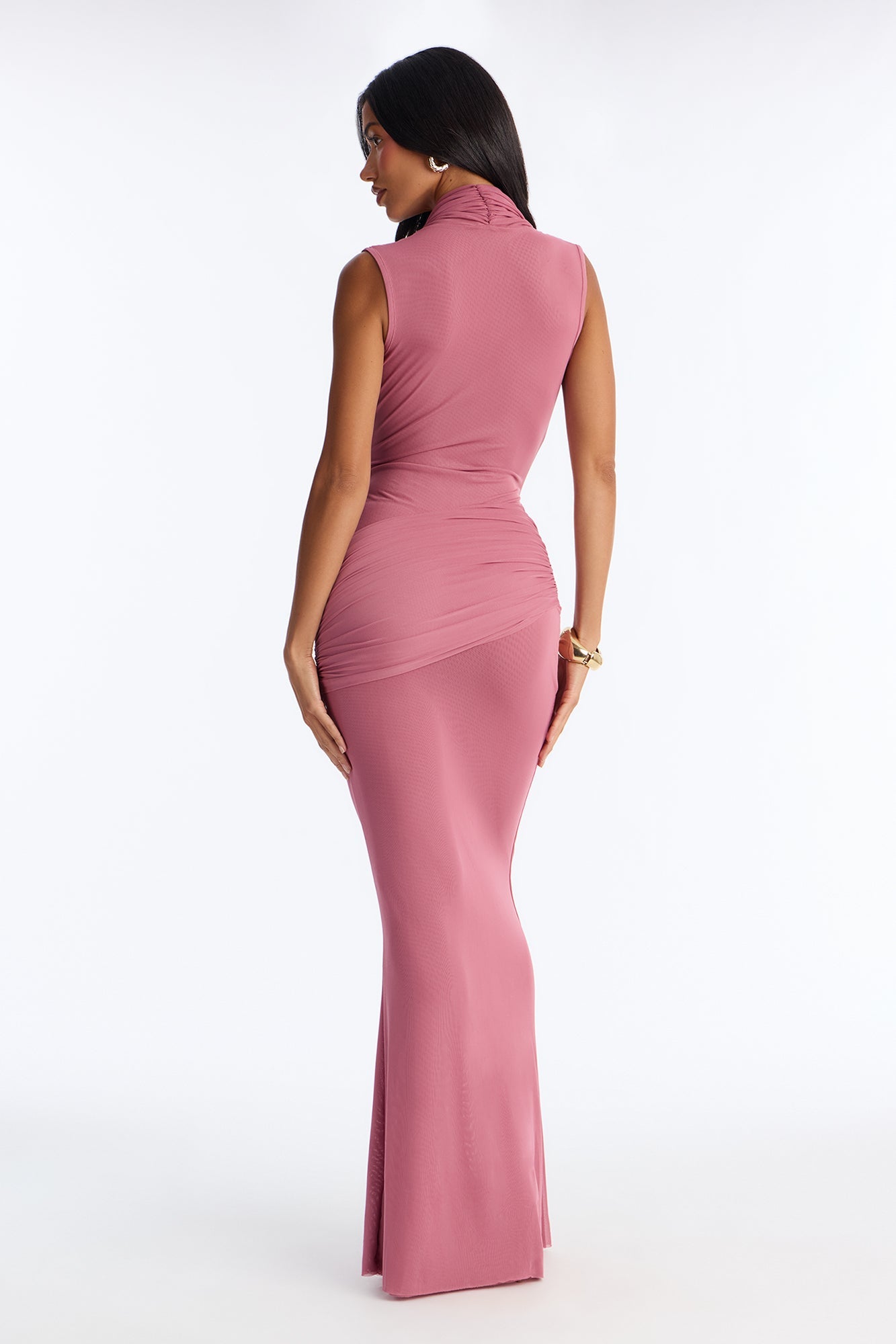 Pretty Privilege Mesh Maxi Dress - Marsala