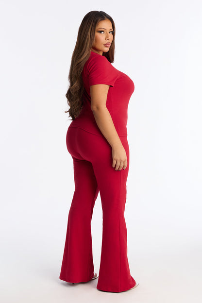 Your Sweetheart Pant Set - Red