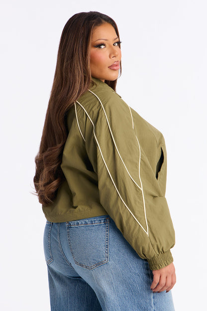 Keep Your Cool Windbreaker - Olive