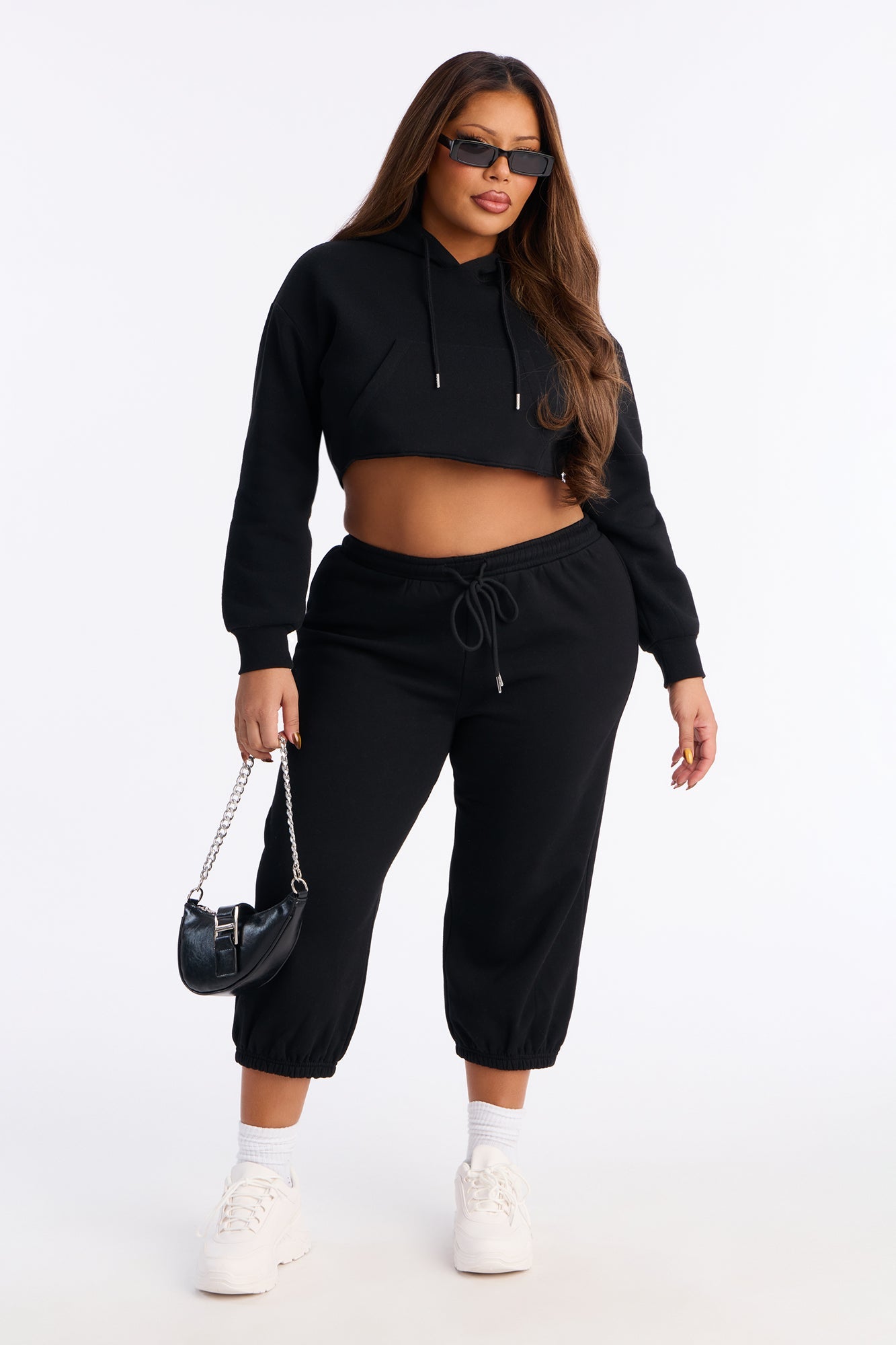 Taylor Low Rise Capri Jogger - Black
