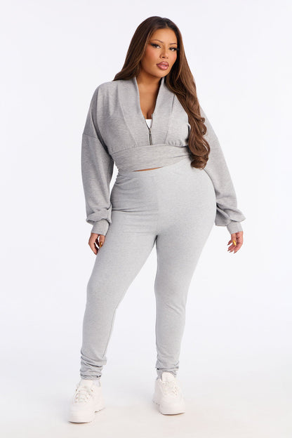 Quinn High Rise Everyday Cotton Legging 29″ - Heather Grey